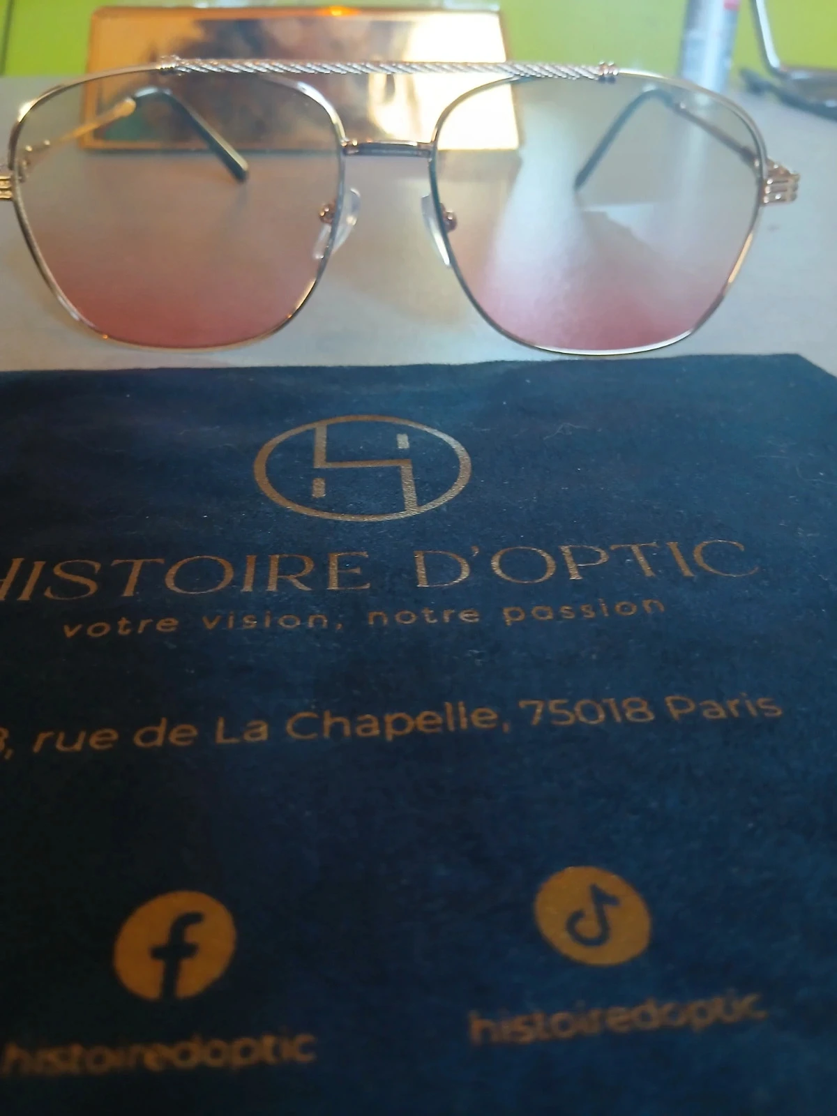 Vintage Aviator Style Glasses – Gradient Lenses (histoire d’optique) – photo 4
